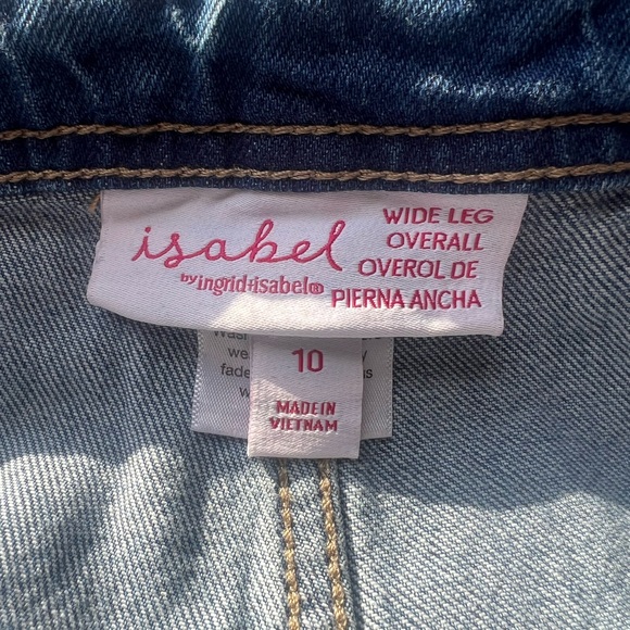 Isabel Maternity Wide Leg Denim Overalls NWT Size 10 - Picture 5 of 7